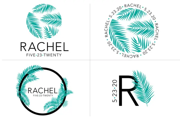 Bat Mitzvah Tropical Logo Design