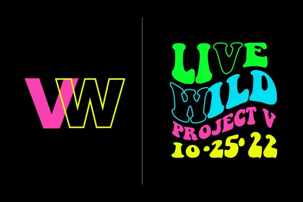 Neon Themed Logo Design