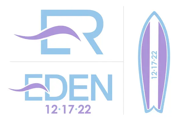 Surf Themed Bat Mitzvah Logo Design