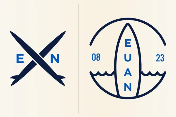 Surf Themed Bat Mitzvah Logo Design
