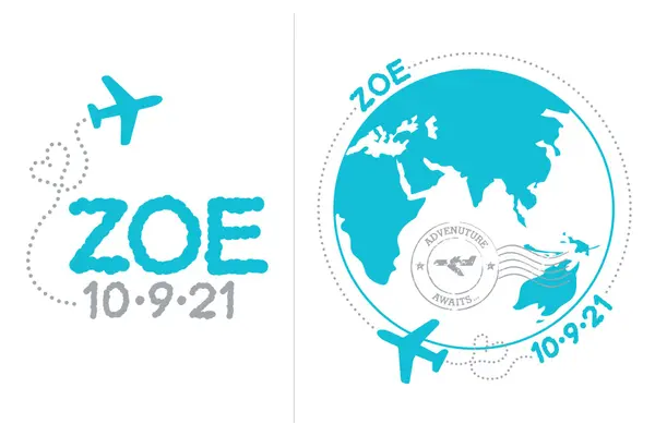 Travel Themed Bat Mitzvah Logo