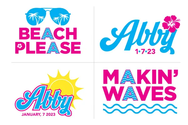 Beach Themed Bat Mitzvah Logo