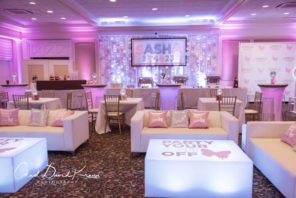 Butterfly Themed Backdrop on LED Bubble Wall