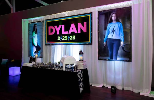 Glitter Name Backdrop