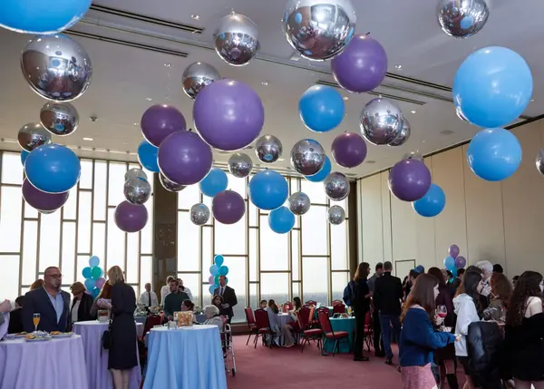 Lavender, Pale Blue and Silver Ceiling Balloons