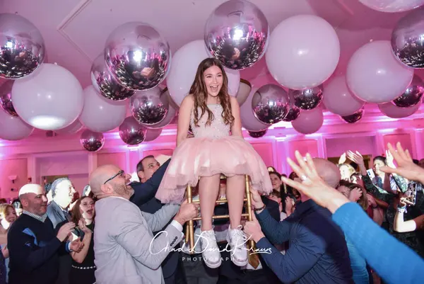 White and Silver Ceiling Balloons