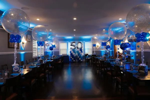 Blue LED Uplighting