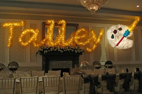 Gold Name in Balloons