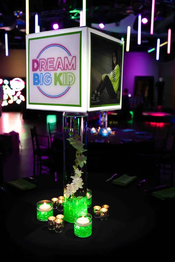 Neon Lampshade Centerpiece
