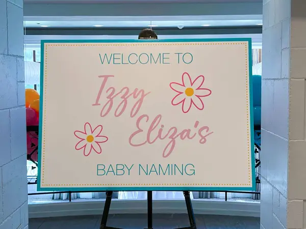 Baby Naming Welcome Sign