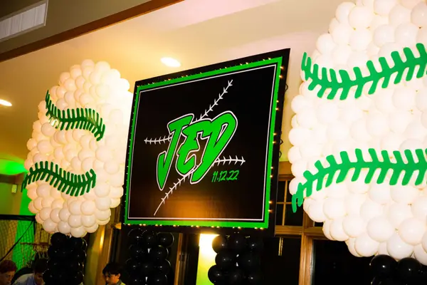 Baseball Themed Logo Sign