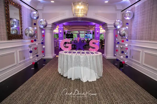 Cutout Initials Seating Display