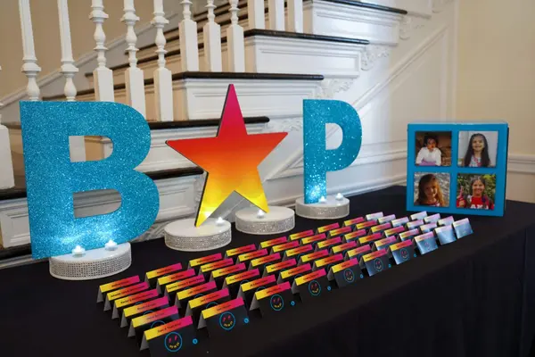 Cutout Initials Seating Display