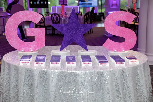 Cutout Initials Seating Display