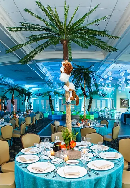 Tropical Palm Tree Centerpiece