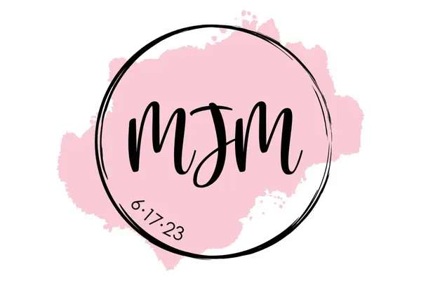 Watercolor Bat Mitzvah Logo Design