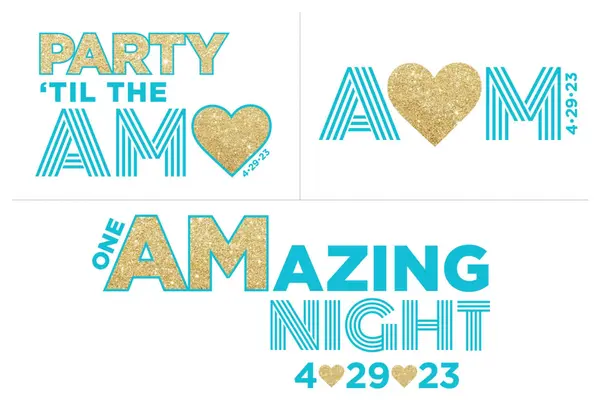 Gold Glitter Heart Logo
