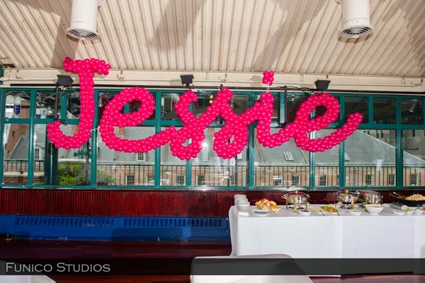 Hot Pink Name in Balloons