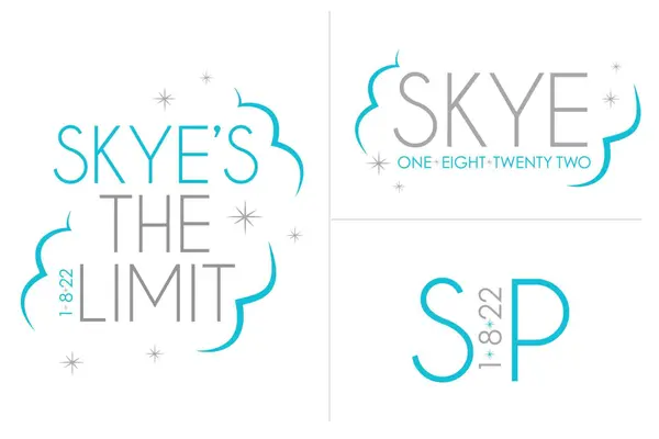Cloud Themed Bat Mitzvah Logo Design
