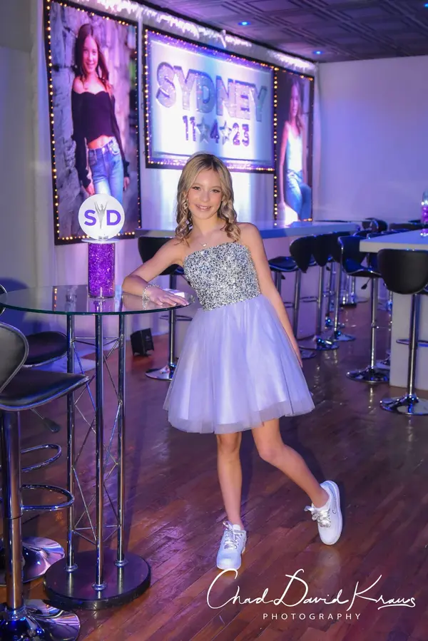 Glitter Name Backdrop with Lights