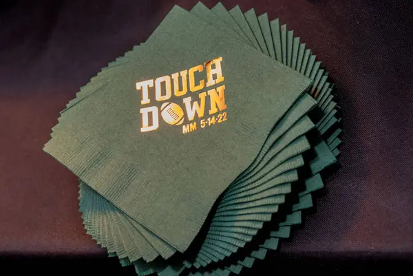 Football Logo Cocktail Napkins