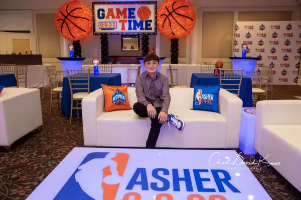 Basketball Themed Bar Mitzvah Lounge