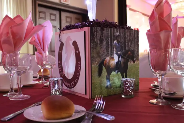 Horse Themed Photo Cube Centerpiece