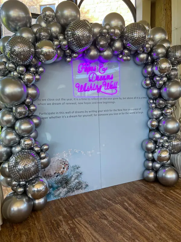 Silver Disco Balloon Balloon Garland