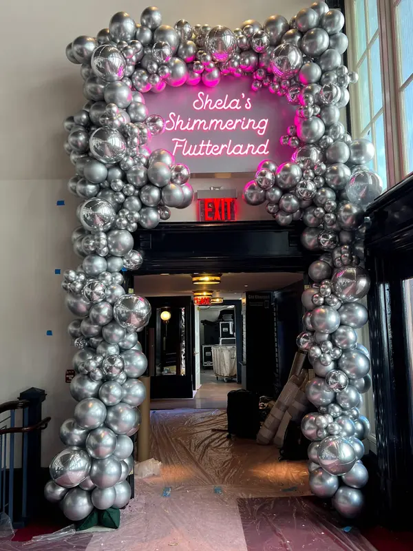 Silver Metallic Balloon Garland