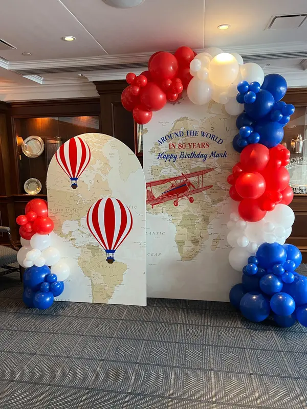 Travel Themed Photo Backdrop