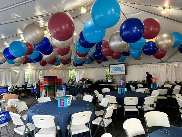 Ceiling Balloons in Tent