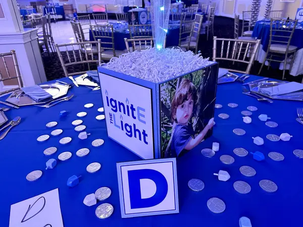 Chanukkah Themed Bar Mitzvah Centerpieces