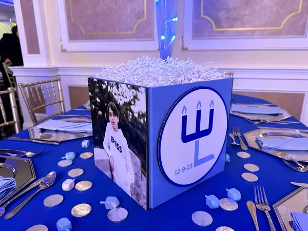 Chanukkah Themed Bar Mitzvah Centerpieces