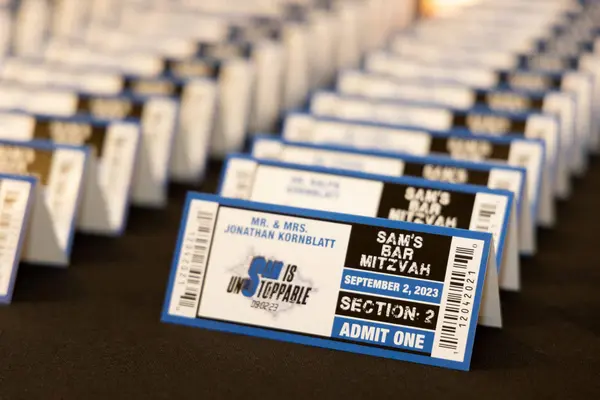 Custom Logo Ticket Place Cards