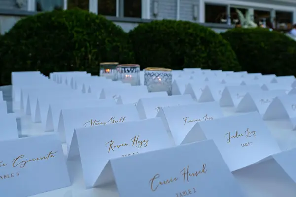 Custom White Place Cards
