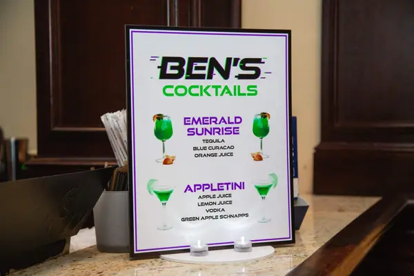 Bar Mitzvah Drink Sign