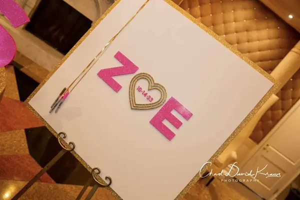 Glitter Logo Sign in Board