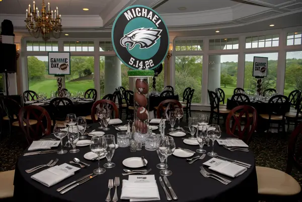 Football Themed Logo Centerpiece