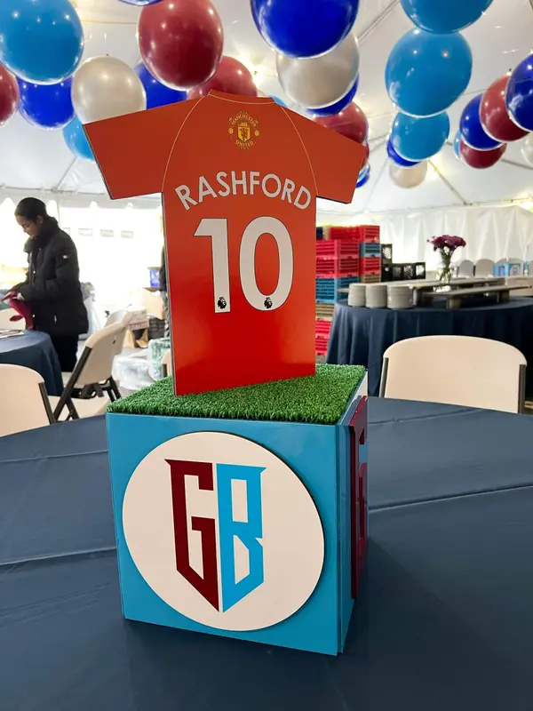 Soccer Cube Centerpiece