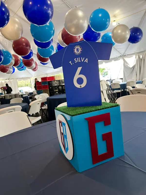 Soccer Cube Centerpiece