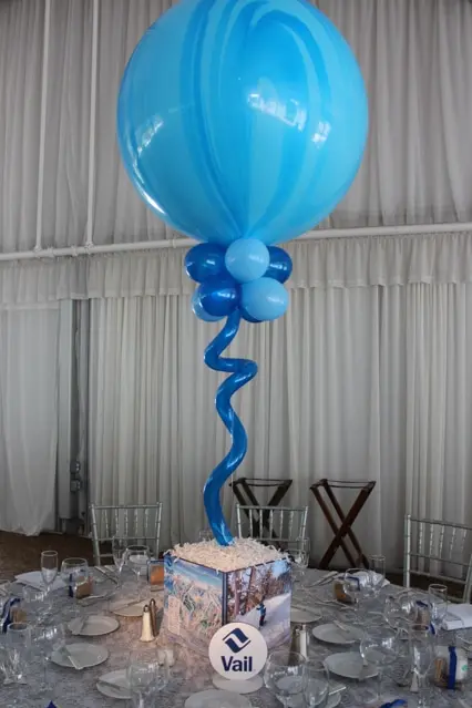 Ski Themed Bar Mitzvah Centerpiece
