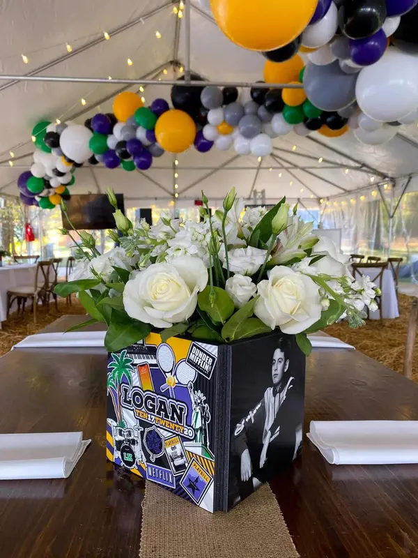 Photo Cube with Florals