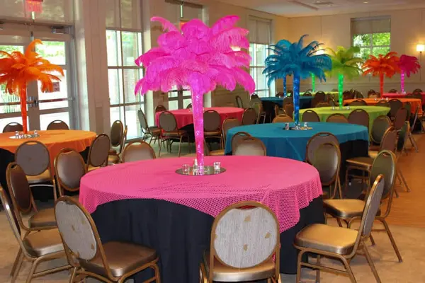 Neon Feather Centerpiece