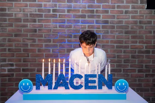 Smiley Face Candle Lighting