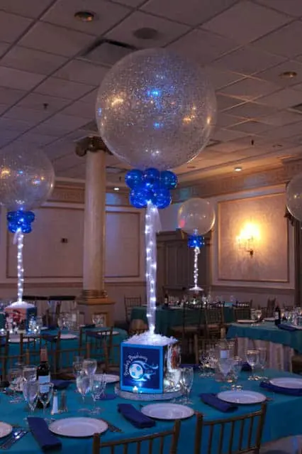 Soccer Themed Bat Mitzvah Centerpiece