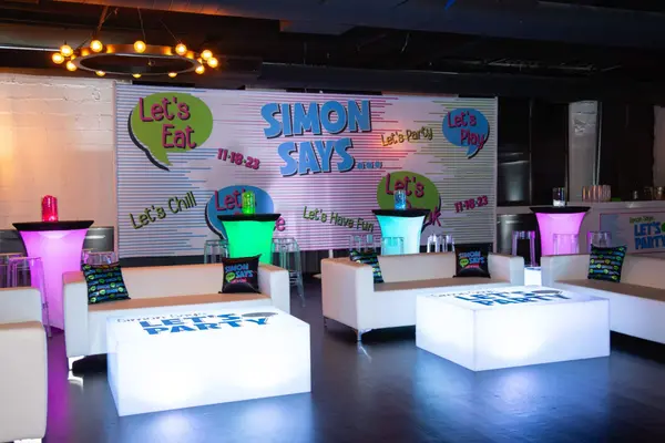 Neon Themed Bar Mitzvah Lounge