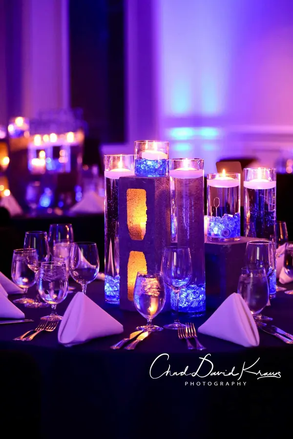 LED Cinder Block Centerpieces
