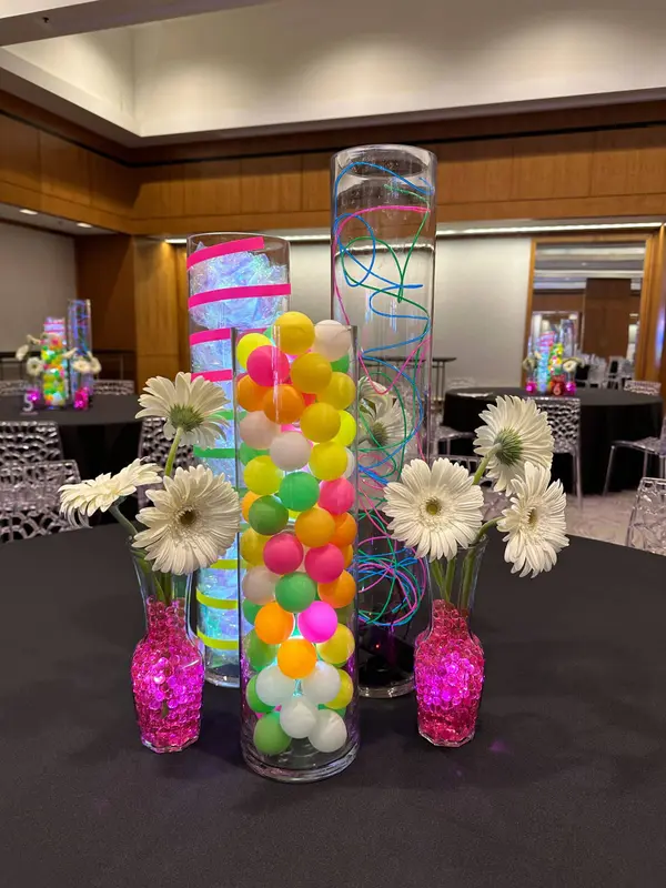 Neon Themed Centerpiece