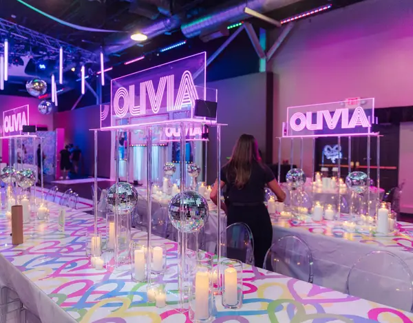 Neon Disco Ball Centerpiece
