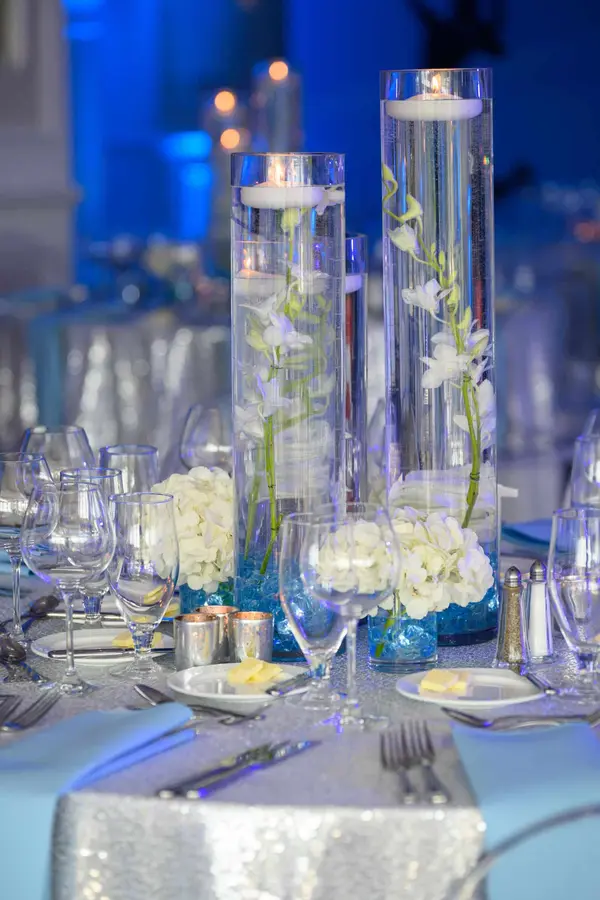 Orchid and Hydrangea Centerpiece